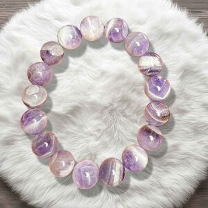 12mm Amethyst Stretch Bracelet – Bold Statement Crystal